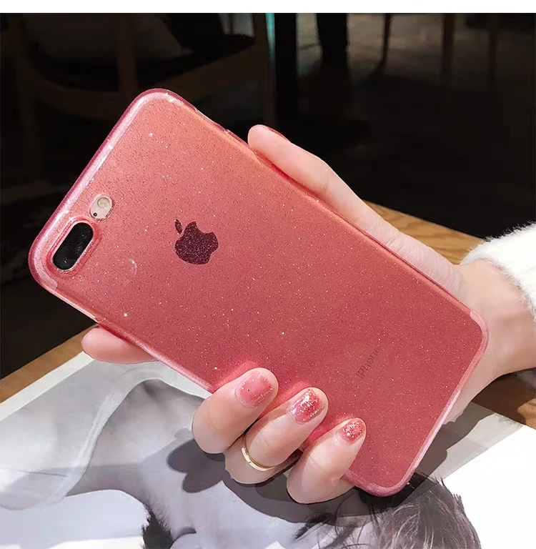 Блестящий розовый мягкий чехол для телефона девочек iphone 7 8 X 6s 6 S Plus Funda XS Max XR Apple |