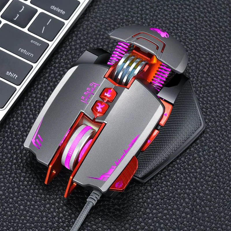 Проводная Bluetooth мышь геймерская USB компьютерная игровая мышь светодиодный оптическая мышь для компьютера - Цвет: Silver