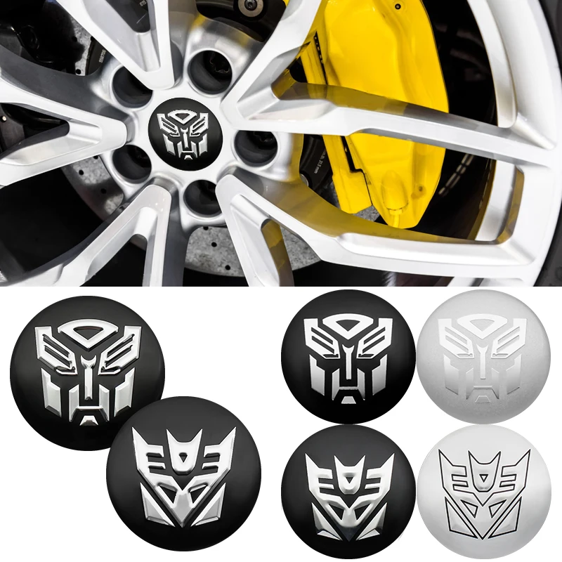 

4PCS 56MM 65mm Transformers Autobots Car Wheel Center Hub Caps Badge Emblem Sticker Decal Wheel Dust-proof Covers Accessories
