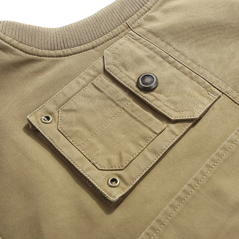 Весенний жилет Мужской Повседневный хлопковый с воротником стойкой со