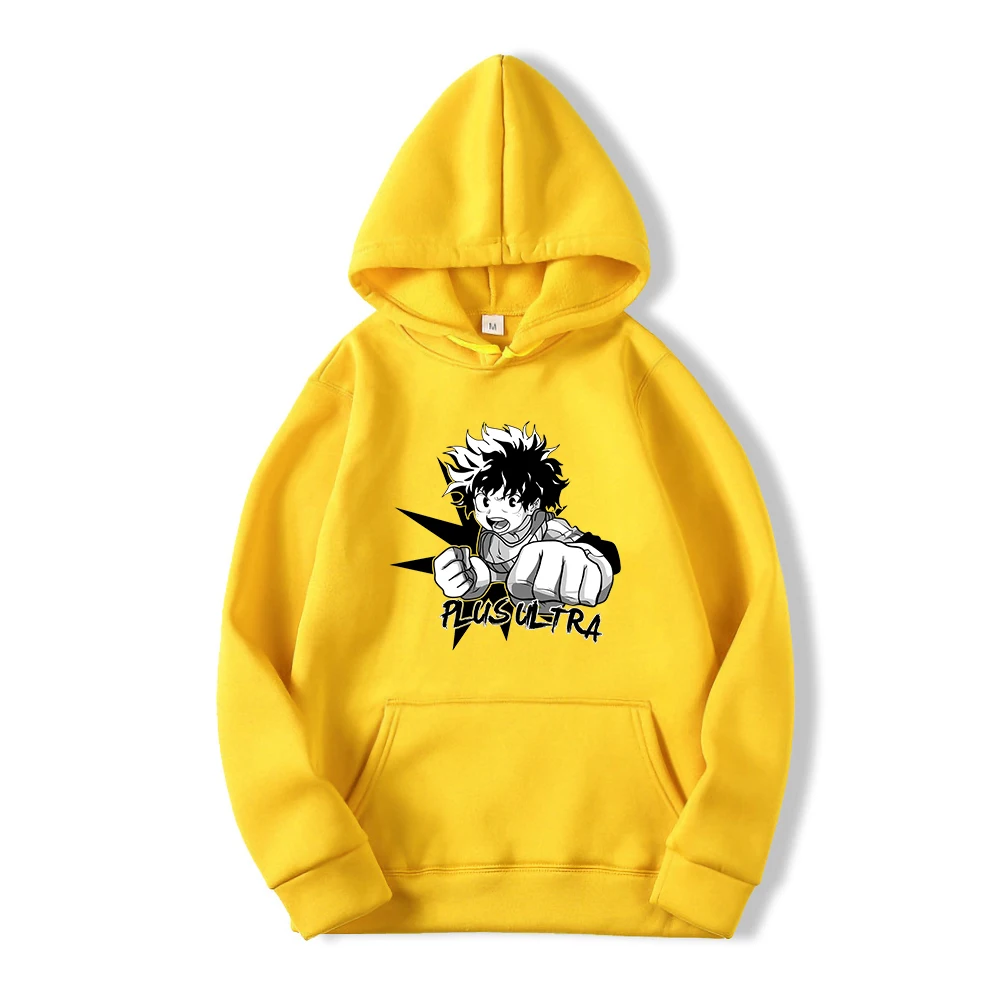 

My Hero Academia Anime Hoodies Men Sports Casual Fleece Sweatshirts Autumn Warm Soft Hooded Harajuku Cartoon Streetwear Male