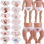 Хлопковое нижнее белье с принтом ручной работы, трусики для американской девушки 18 дюймов и 43 см, Одежда для куклы, аксессуары, подарок для нашего поколения