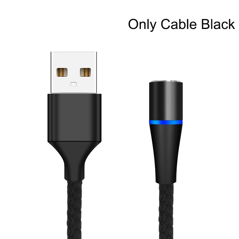 Only Cable Black Магнитный usb-кабель для быстрой зарядки USB type C кабель магнитное зарядное устройство Micro usb кабель для телефона USB шнур поддержка передачи данных - Цвет: Only Cable Black