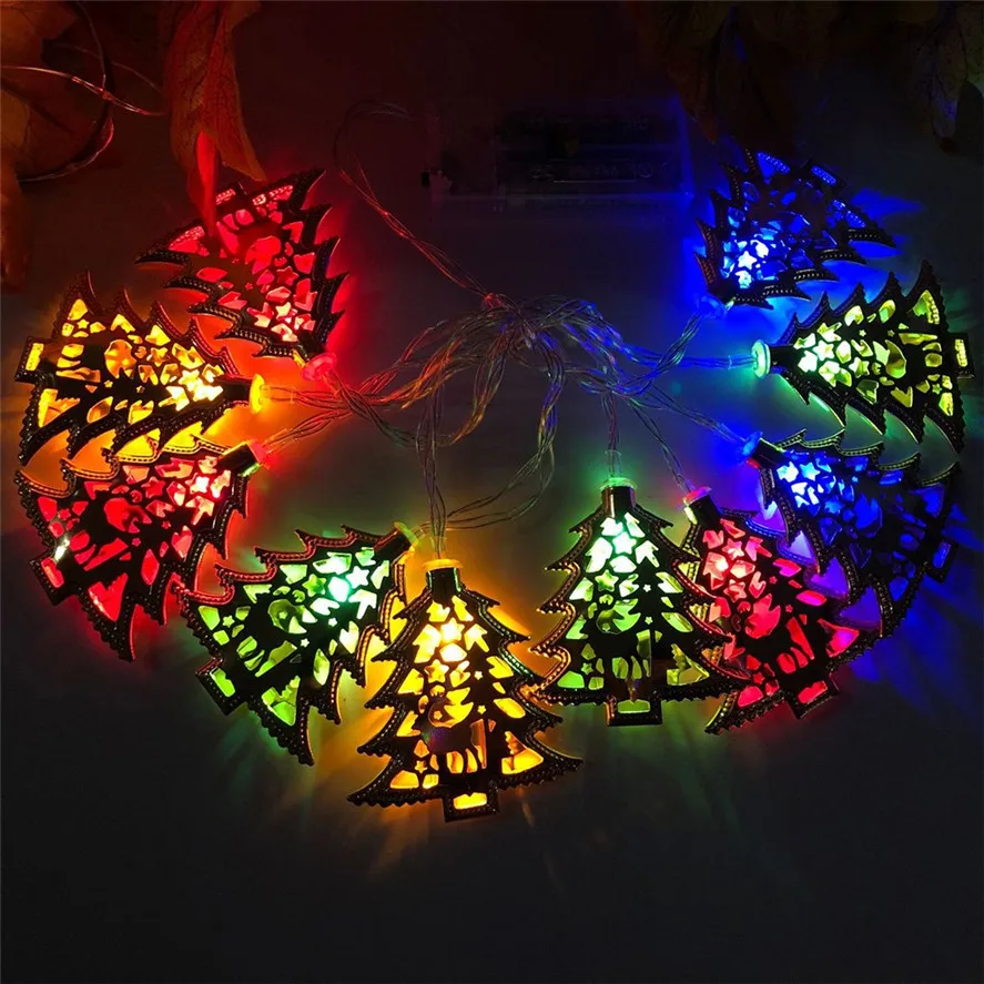 Новые огни для рождественской елки 1 шт. 10 светодиодов гирлянды батарейный блок