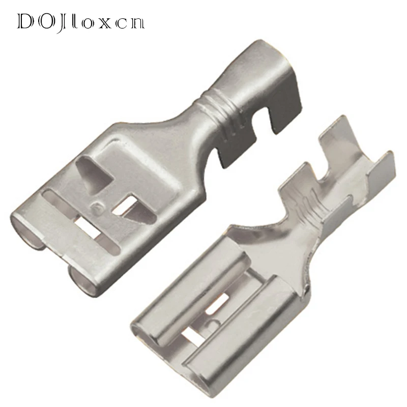 

20/50/100/200 Pcs 9.5mm Spring Terminal Connector Plug-In Wiring Cold-Pressed Terminal Copper Plug-In DJ622-D9.5*1.2C G256