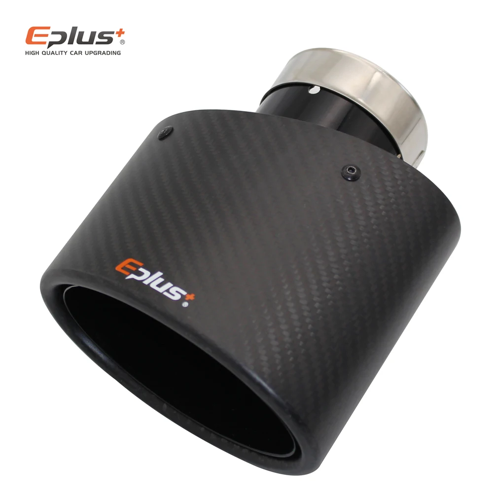 EPLUS матовый углеродное волокно автомобильный глушитель наконечник выхлопной