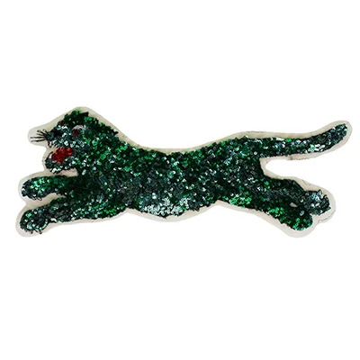 1082 green 1pc 1 шт. крутой Большой Тигр Леопард вышивка блестками аппликация для одежды DIY Модная одежда сумки пришить Аппликация Патчи TH1412 - Цвет: 1082 green 1pc