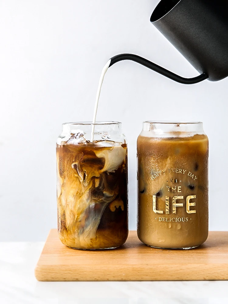 Прозрачная креативная пивная кофейная чашка Женская художественная прозрачная