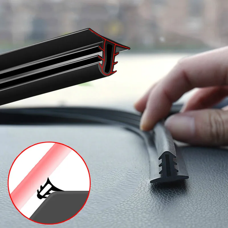 

Car Dashboard Sealing Strip Car Rubber Sound Seal Strip 1.6M Auto Windshield Edges Gap Sealing Strips Auto Interior Accessories