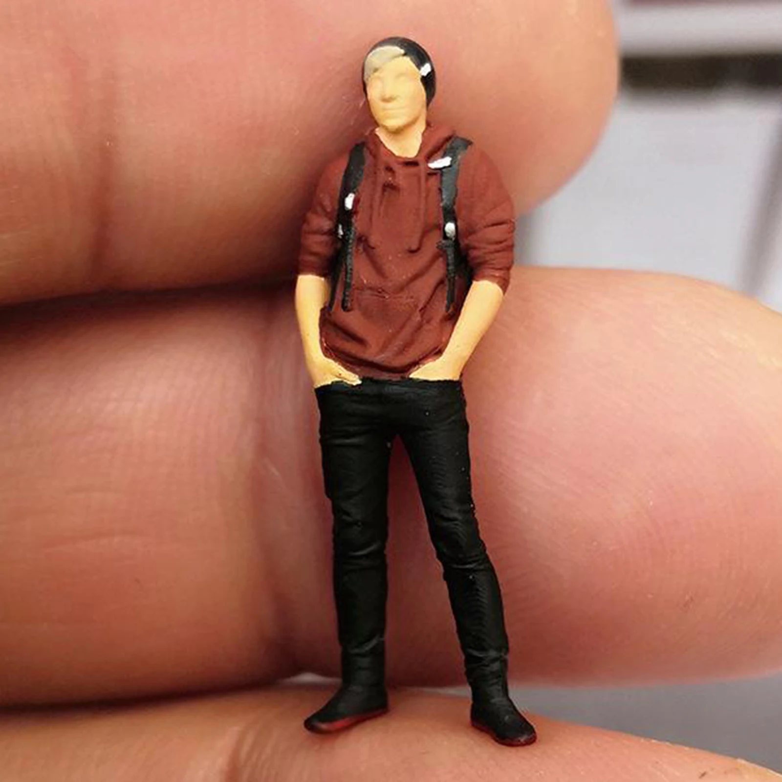 Модель в масштабе 1:64 мини-фигурка туристическая кукла-рюкзак миниатюрная