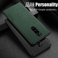 case for sony xperia 1 xz4 funda cross pattern leather skin phone cover luxury coque for sony xperia 1 case capa