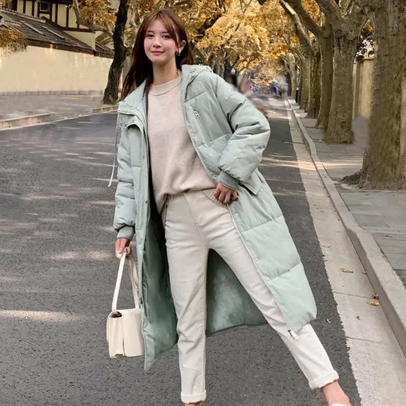 

Winter Jacket Women Clothes Hooded Long Coats Cotton Padded Ladies Coats Loose Warm Thick Winter Parkas Jaqueta Feminina Q3045