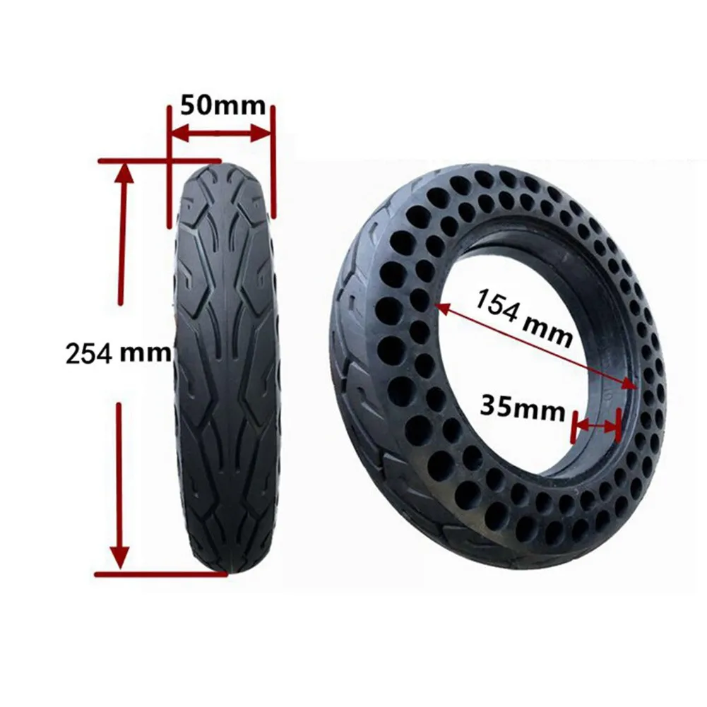 

Electric Scooter 10 Inch Solid Tire Honeycomb Rubber Puncture-Proof Tyre 10x2/10x2.125/10x2.5 Non-pneumatic Tirenon-slip Cycling