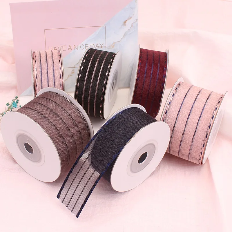 

25mm Pink Polyamide Satin Ribbon Invitation Card Scrapbooking Gift Wrapping Supplies For Wedding Party Decoration Sew Craft 2021
