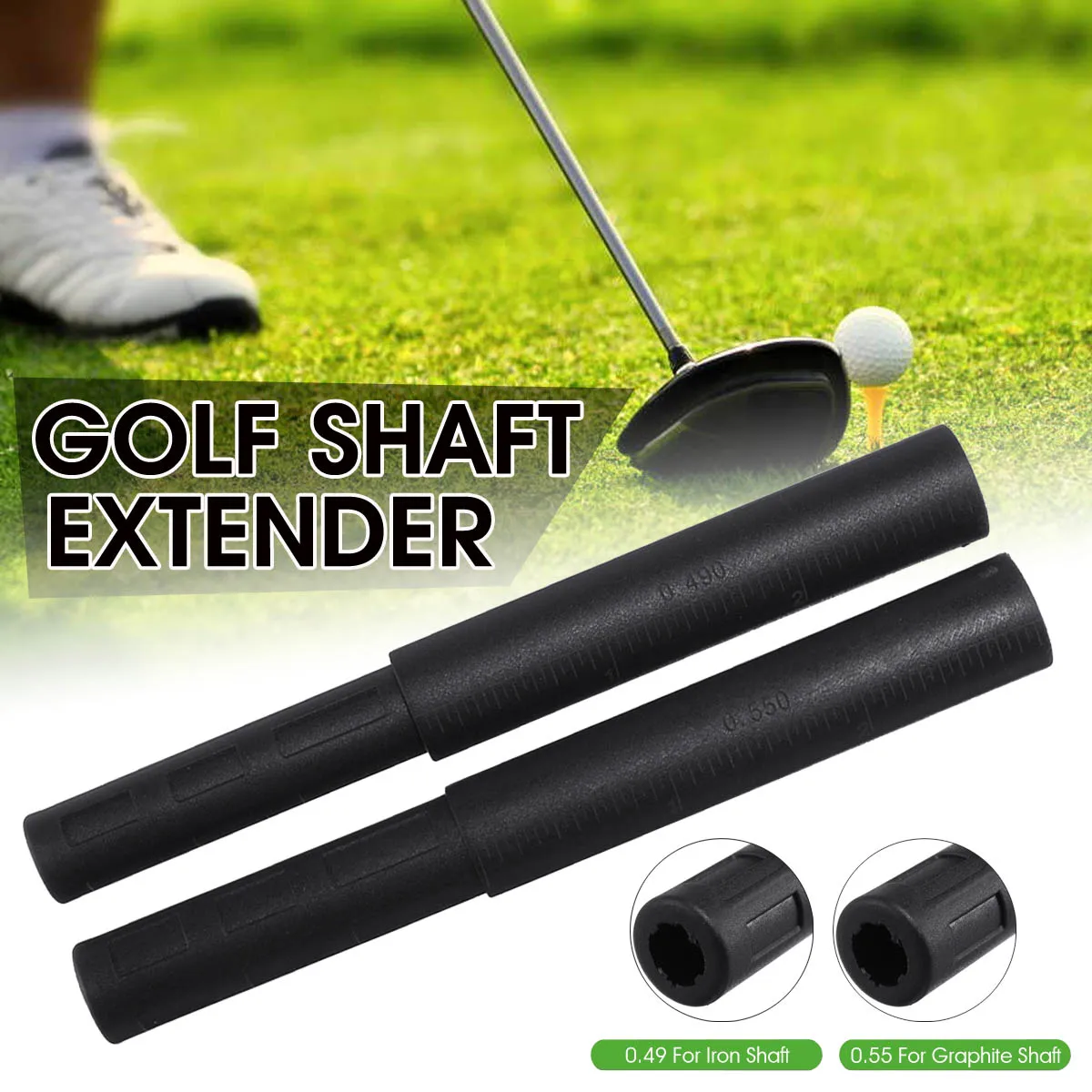 Черные удлинители из углеродного волокна для клюшки гольфа 127 мм 1 шт. | Спорт и