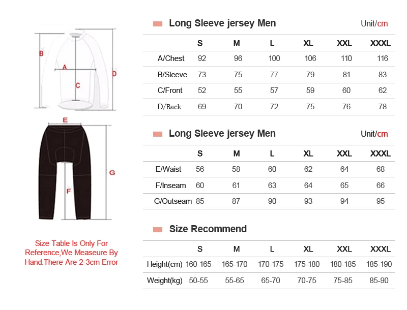 Aogda 2019 Pro Long Sleeve Cycling Clothing Men Summer Bike Uniform Bicycle Clothes Breathable Jersey Set | Спорт и развлечения