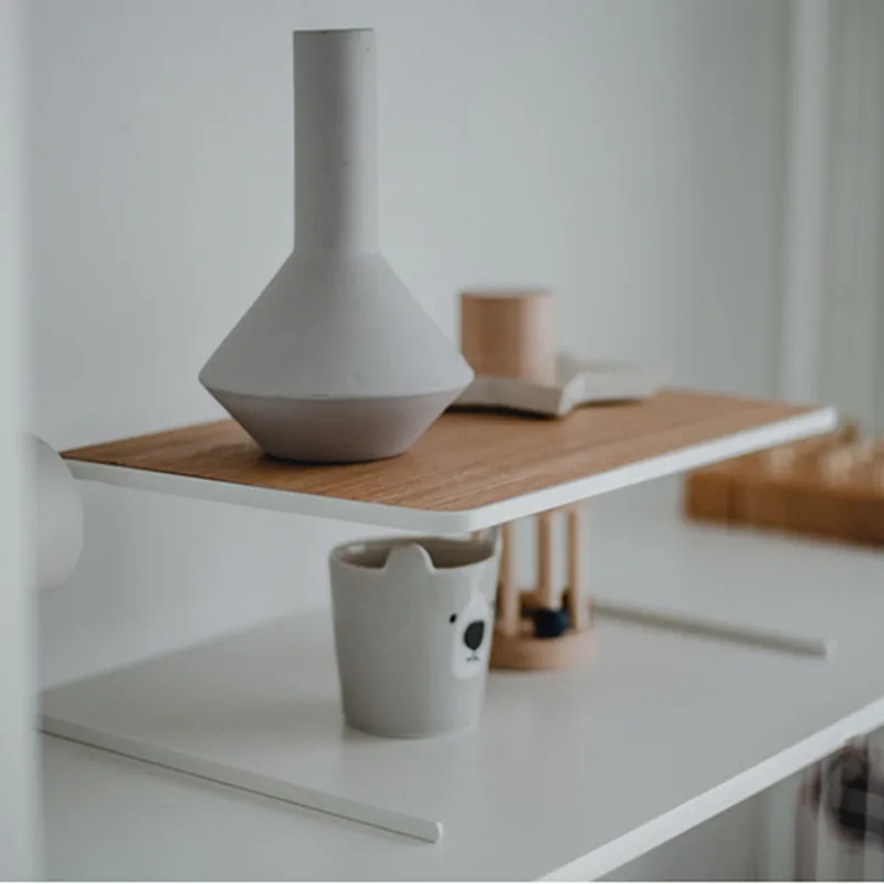 

Cutelife Nordic Wooden Iron Dish Plate Spice Rack Organizer Shelf For Microwave Oven Cutlery Tableware Holder Storage Kitchen