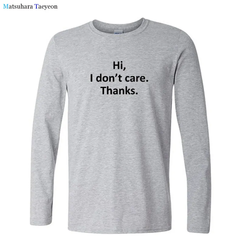 

Funny T Shirts Cool Thanks Print Cotton Men T-shirt Sarcasm Graphic Tees Tops Comfortable O-Neck Long Sleeves Men Clothing