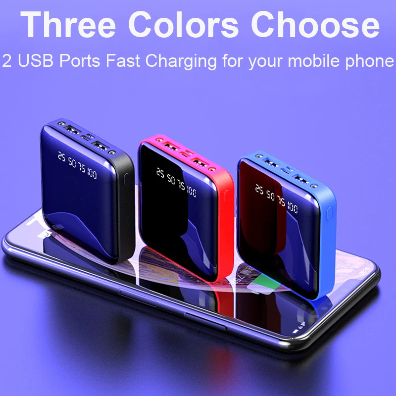 

20000mAh Portable Mini Power Bank Fast Charger PowerBank Mini Pover Bank External Battery Pack For iPhone 11 Xiaomi Mi Poverbank