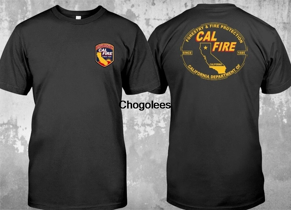 Футболка мужская с логотипом пожарной команды Калифорнии дизайнерская стильная