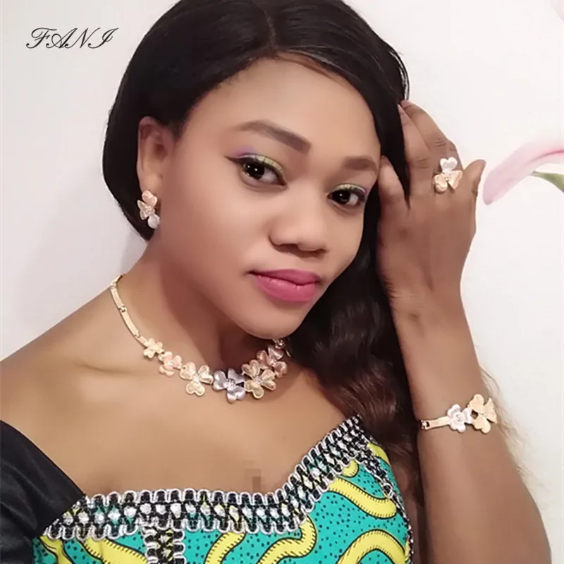 Fani новые индийские ювелирные наборы многоцветные свадебные Большие кристаллы