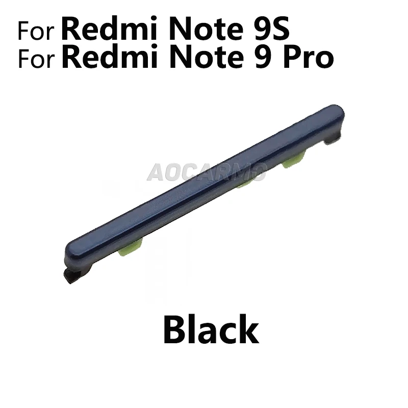 Кнопка включения и выключения Aocarmo для Xiaomi Redmi Note 9 Pro Note9S + кнопки увеличения