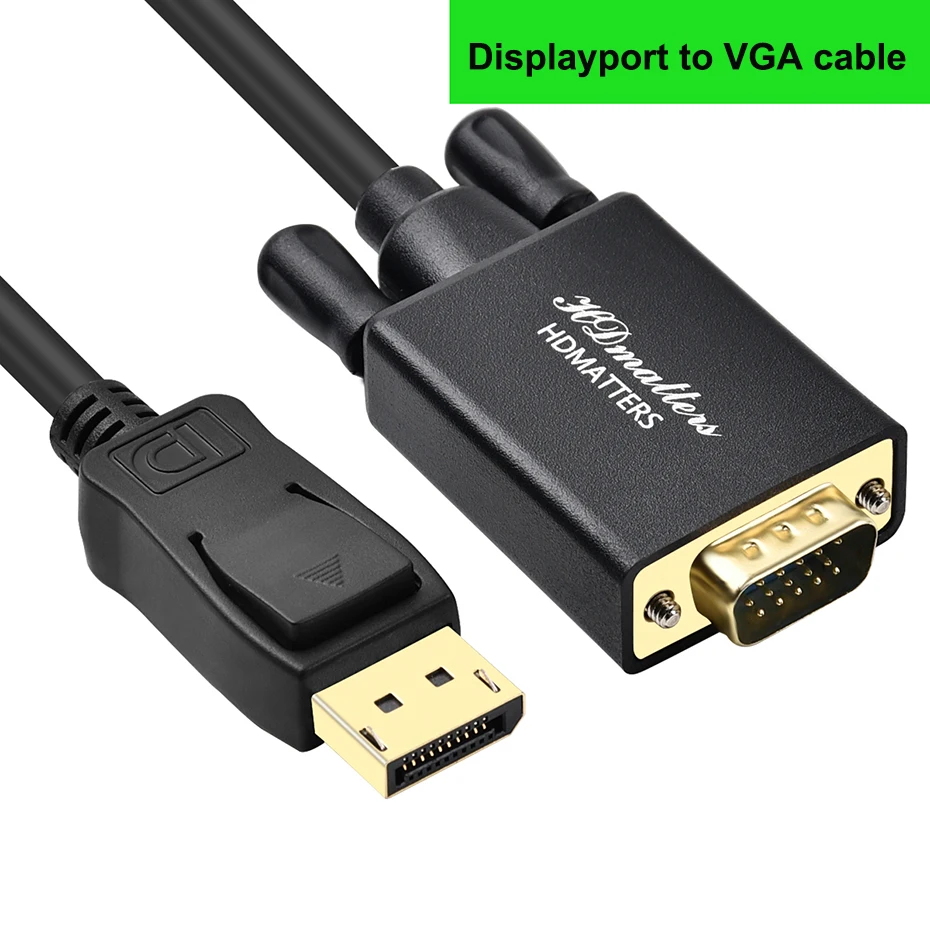 Премиум Displayport к HDMI 4K DP VGA совместимый кабель DVI 1 8 м для HP Dell Asus Lenovo ПК ноутбука С