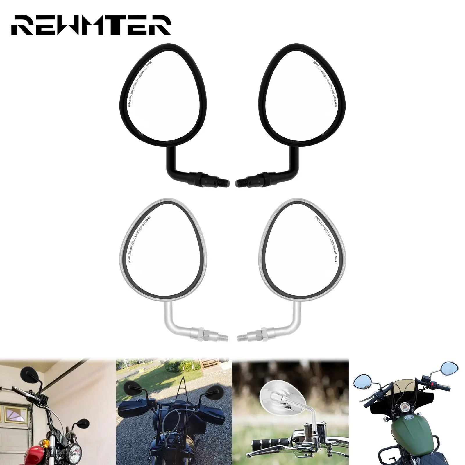 

Motorcycle 10mm Rearview Side Mirror Black/Chrome For Indian Scout Bobber Chieftain Roadmaster Dark Horse Limited For Suzuki