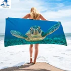 Спортивное Полотенце PHAYON, полотенце с рисунком морской черепахи для взрослых, полотенце из быстросохнущего микрофибры, пляжное полотенце, детский халат, полотенце для путешествий
