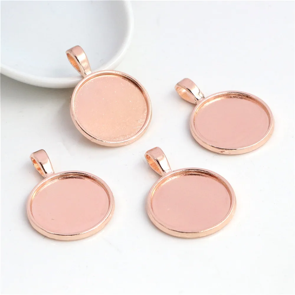 10 шт 20 мм Внутренний размер родиевый античный посеребренный Бронзовый розовое