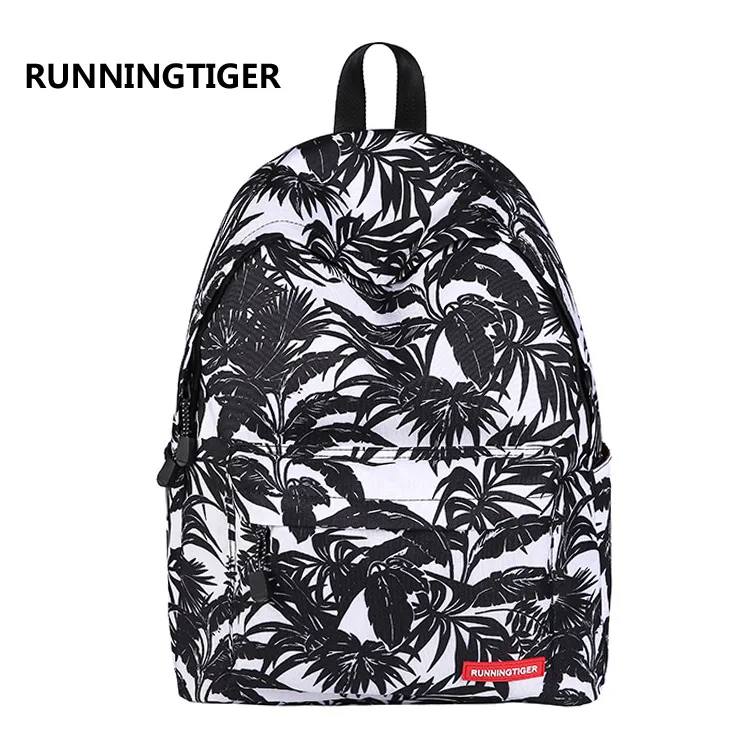 Популярный женский рюкзак с цветочным принтом и листьями вместительная школьная