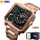 Часы наручные SKMEI Мужские Цифровые, спортивные брендовые Роскошные водонепроницаемые с браслетом из нержавеющей стали