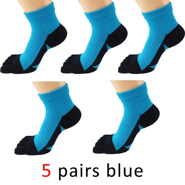 blue VERIDICAL, 5 пар/лот, хлопковые носки с пальцами для мужчин и мальчиков, хорошее качество, компрессионные короткие носки с пятью пальцами, мужские носки - Цвет: blue