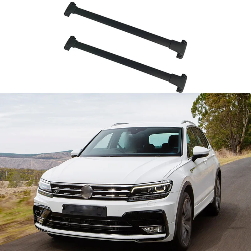 Черные кроссовки на крышу подходят для 2017 2018 2019 2020 2021 Volkswagen Tiguan L поперечные рейки