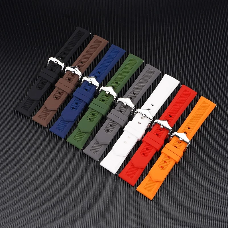 

16mm 18mm 19mm 20mm 22mm Silicone Watchband Bracelet for Samsung Huawei Mido T-issot Seiko Smart Watch Quick ReleaseBand Strap