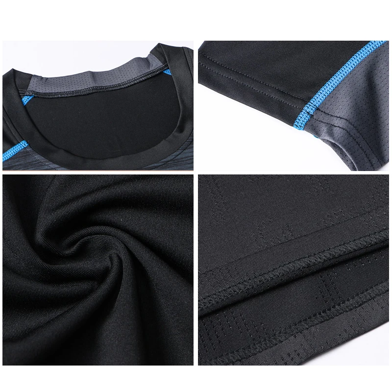 Быстросохнущие Компрессионные Мужские футболки с коротким рукавом футболка для