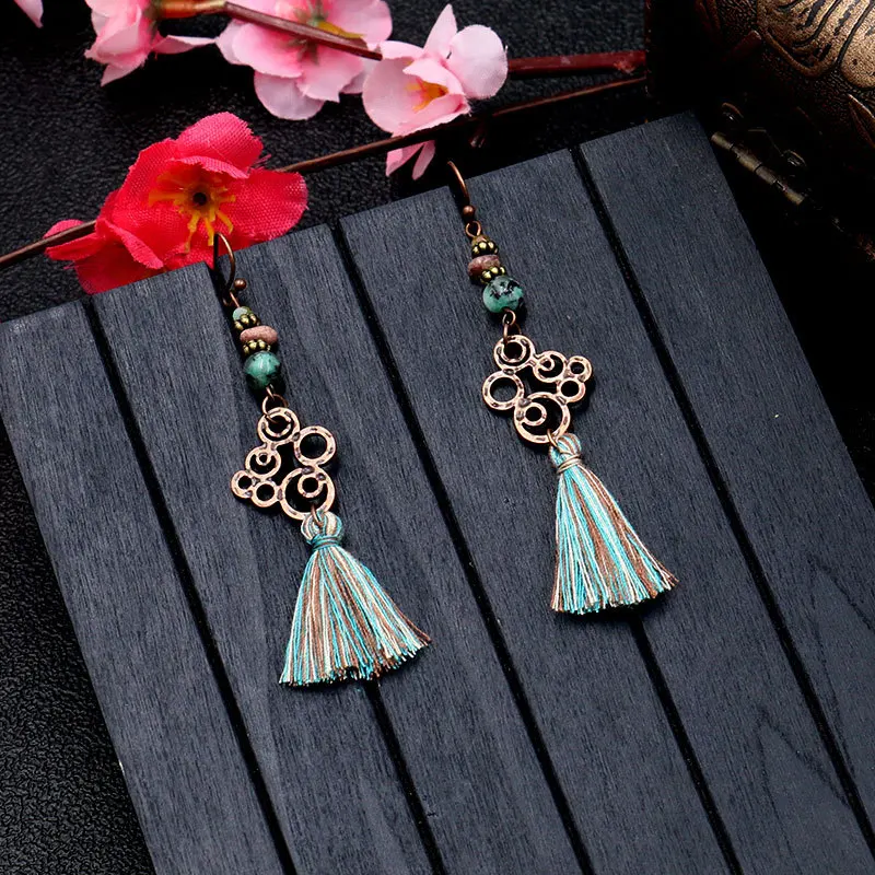 

Minimalist One Tassel Earring Geometric Earring Women Vacation Beach Bohemia Jewelry