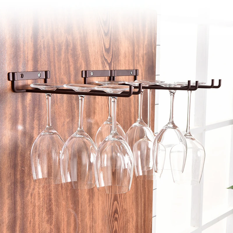 Держатель для Винных Бокалов под шкаф держатель удобный подвесной кухни