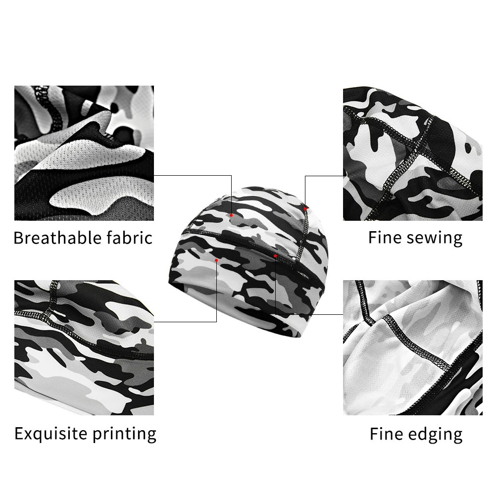 WOSAWE Summer Quick Dry Cycling Skull Cap Helmet Liner Hat Running Football Beanie Bicycle Motorcycle Bike Bandana Sports Hat