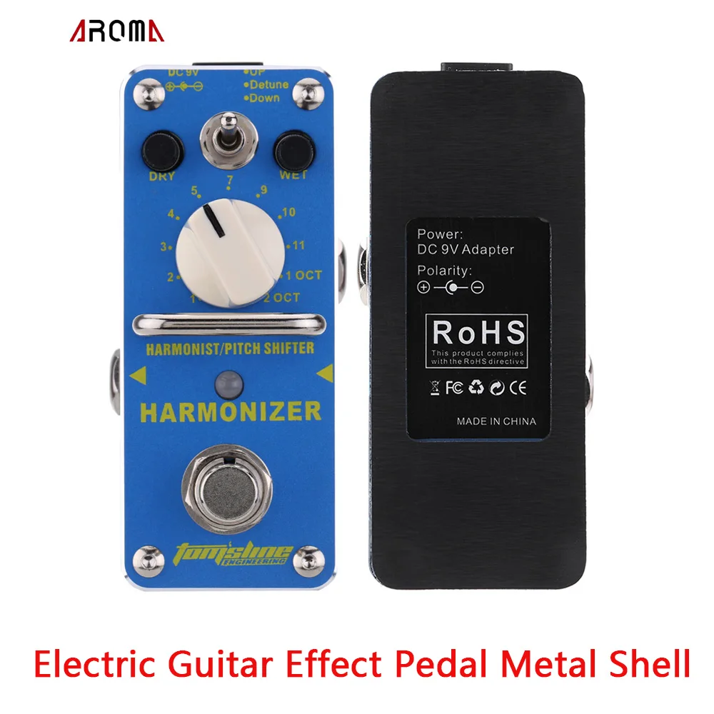 aroma ahar 3 elektrische gitarre effekt pedal metall shell harmonizer pitch pedal gitarre akustische shifter einzigen bypass power kabel free global s