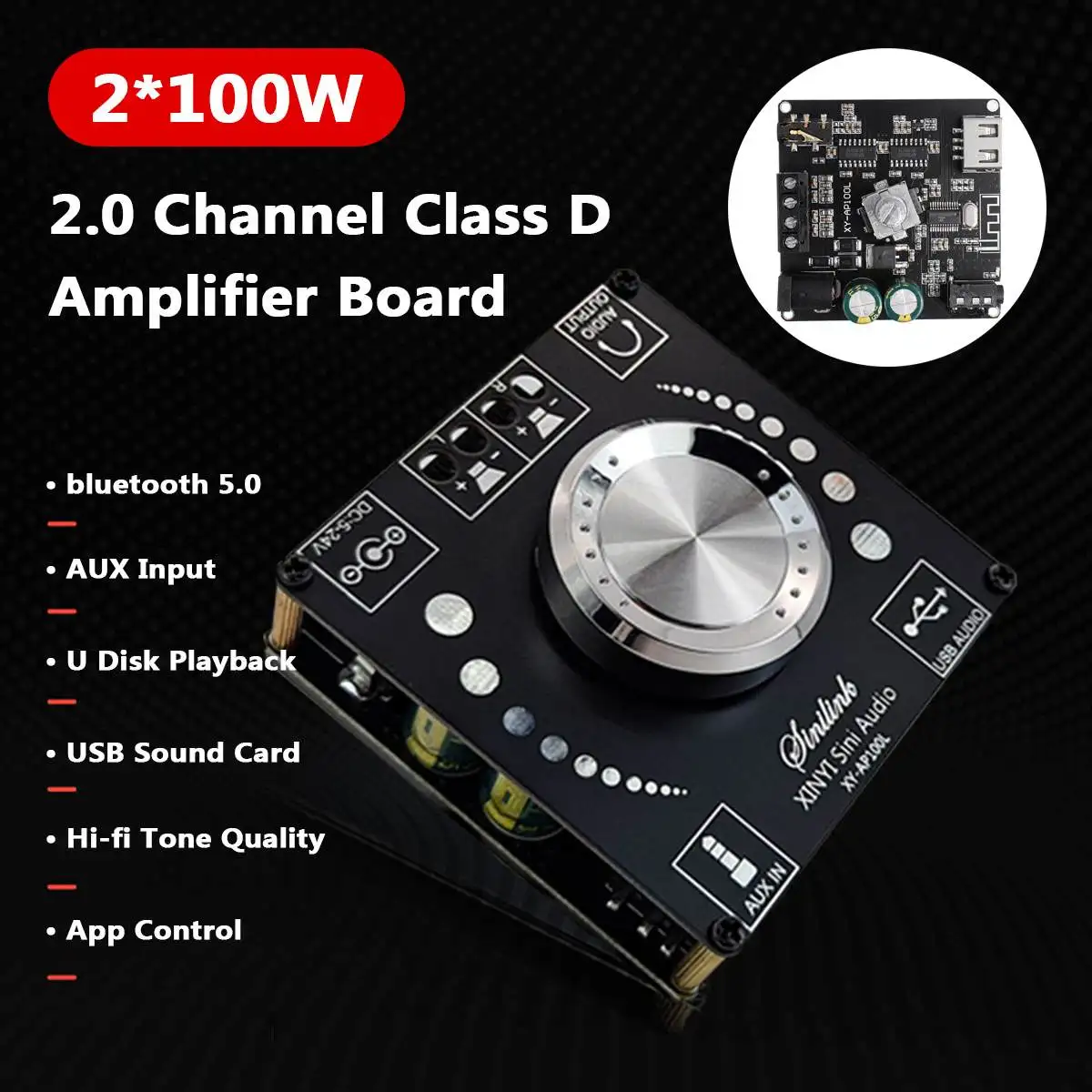 

XY-AP100L 2*100 Вт bluetooth 5,0 цифровой усилитель доска Аудио Мощность усилитель стерео Hi-Fi класса D аудио усилитель мини музыкальный усилитель