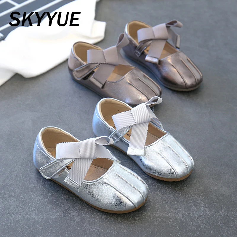 2020 Spring Toddler Bow Princess Shoes Baby Girls Pu Leather Dress Children Brand Flats Sweet Pink Fashion Mary Jane |