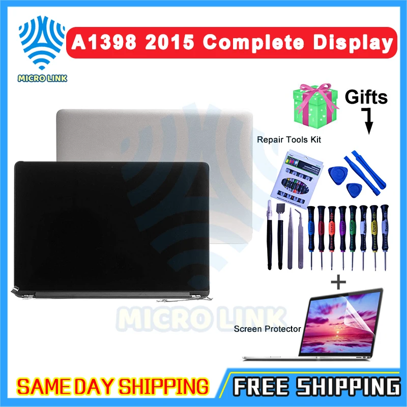 

15.4'' LCD LED Display Complete Laptop Screen Assembly For Apple Macbook Pro A1398 Retina MJLT2 MJLQ2 2015 Only