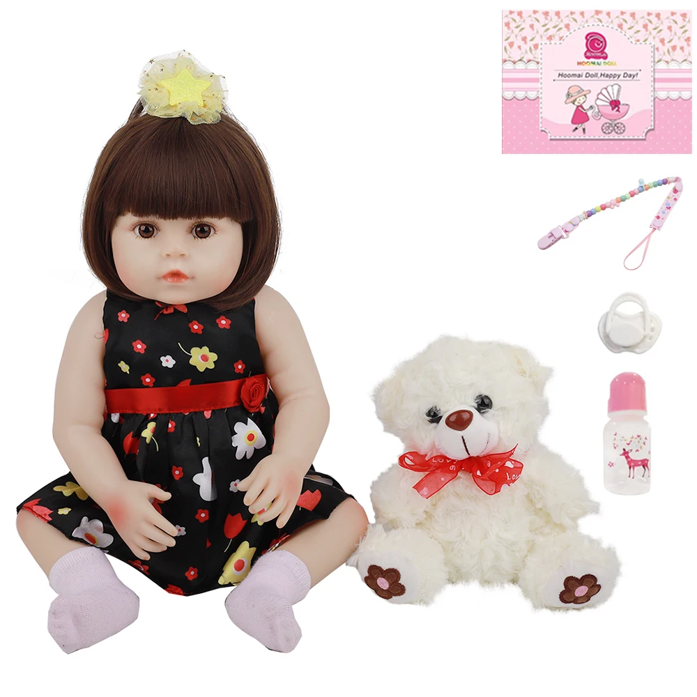 Горячая продажа 18 дюймов Bebe Reborn Baby Doll полностью силиконовая Реалистичная модная