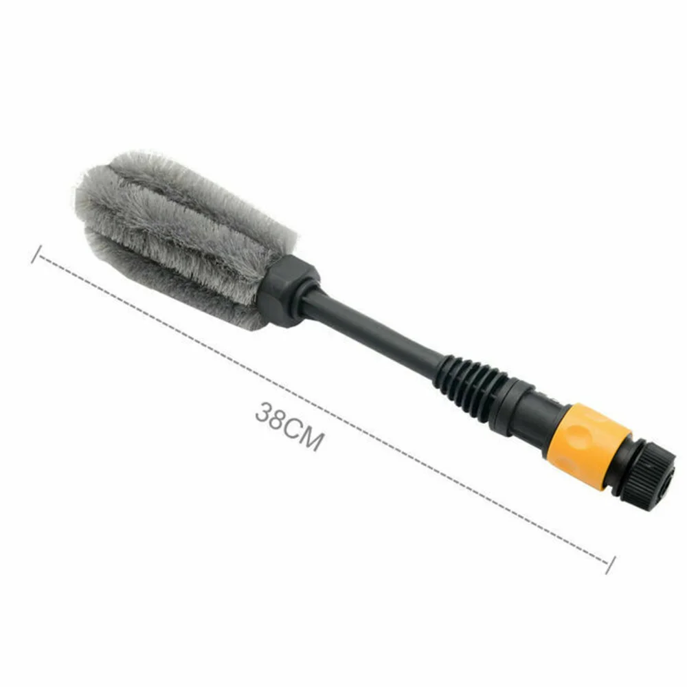 

Car Vehicle Wheel Tire Rim Scrub Brush Washing Hub Handle Cleaning Tool Tyre Bristle Cleaner High Pressure Car Wash Brush