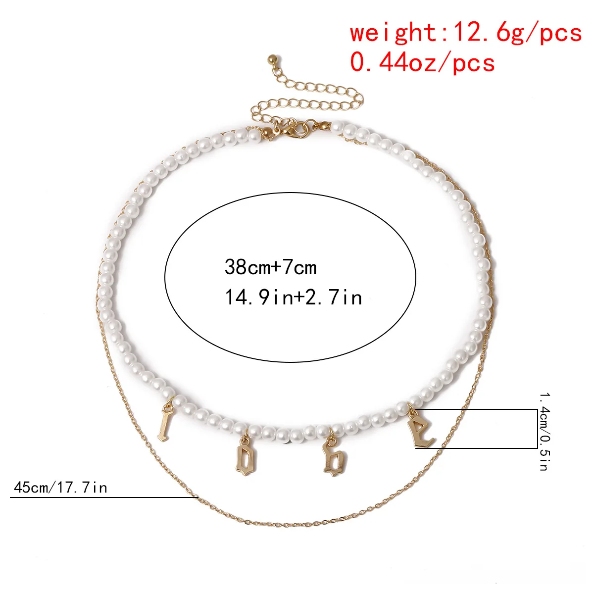 

Pearls Letter Necklace Statement Necklace Big Necklaces Chunky Chain Necklace Women Zircon Tennis Letter Necklace Round Necklace