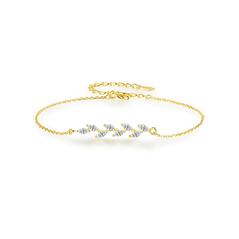 

Olive Branch Bracelet Link Chain Bracelet For Women 925 Sterling Silver Gift Fit Charm Body Jewelry Party Gifts