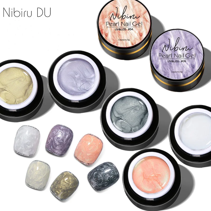 

Pearl Shell Thread Gel Nail Polish 6 Colors Glitter Painting Gel Varnish DIY Nail Art Design Gel Supplies For Manicure