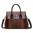 Женские сумки из натуральной кожи, женские роскошные сумки, женские сумки, дизайнерские сумки через плечо для женщин, сумки-тоут из крокодиловой кожи в стиле ретро