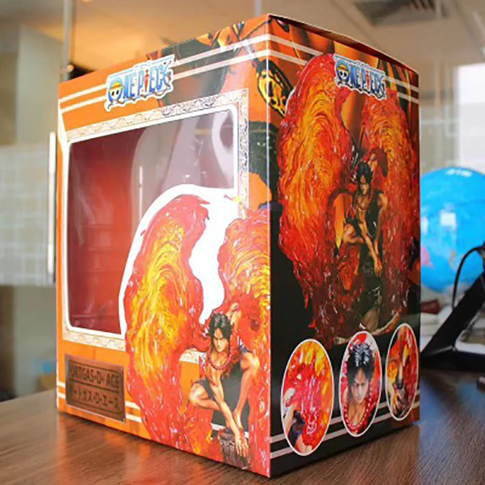 japanese anime one piece figure one piece flame Portgas PVC action figure toys Rise from the ashes Portgas statue Decoration Toy